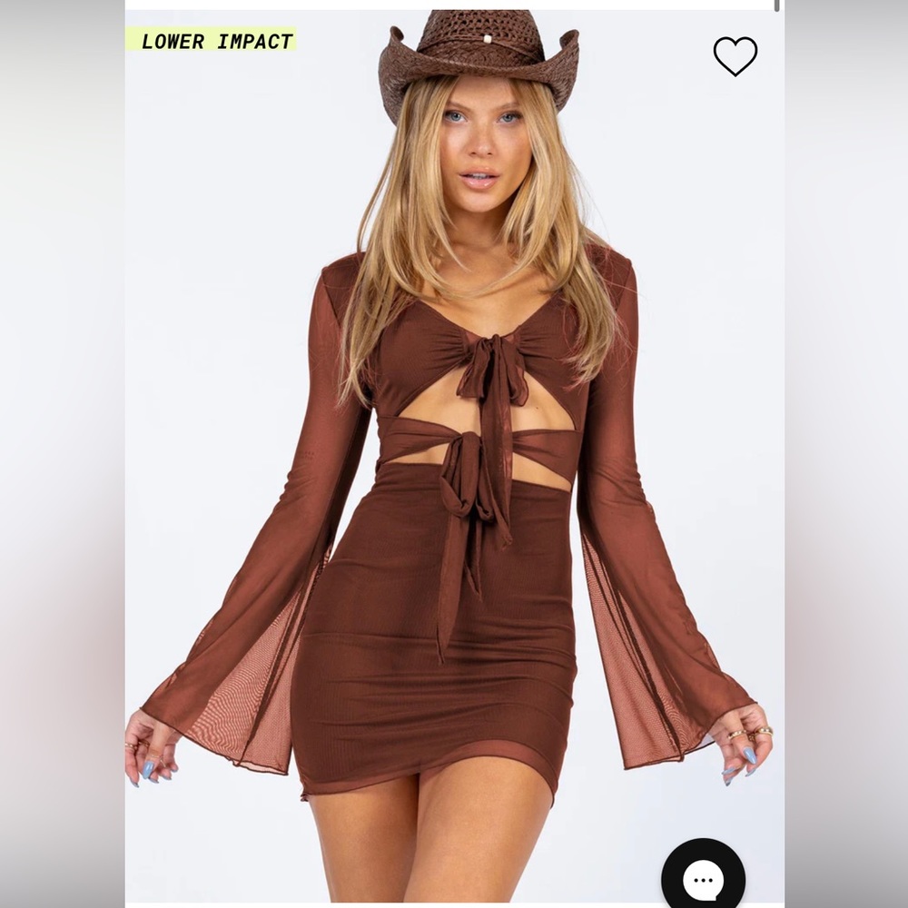 Princess Polly Brown Baewatch Mini Dress